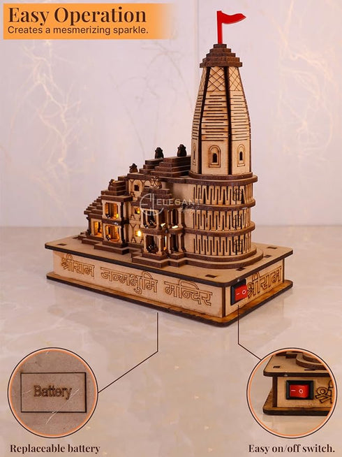 Shri Ram Mandir with Light Ram Janmabhoomi Ayodhya Temple